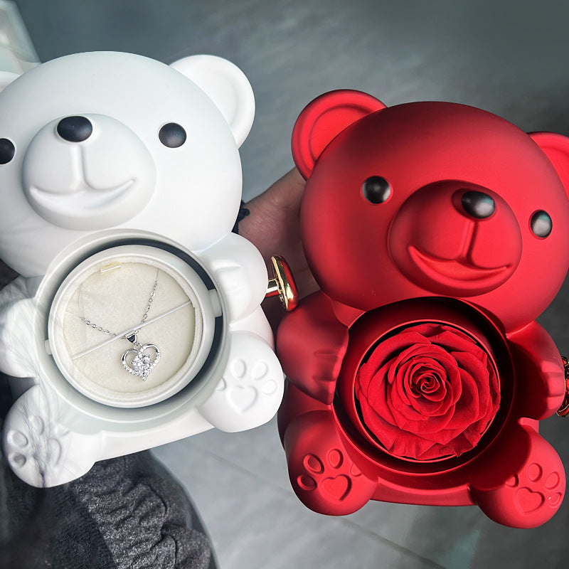 Rotating Rose Teddy Gift Box || Scroll Down For Bundle!!