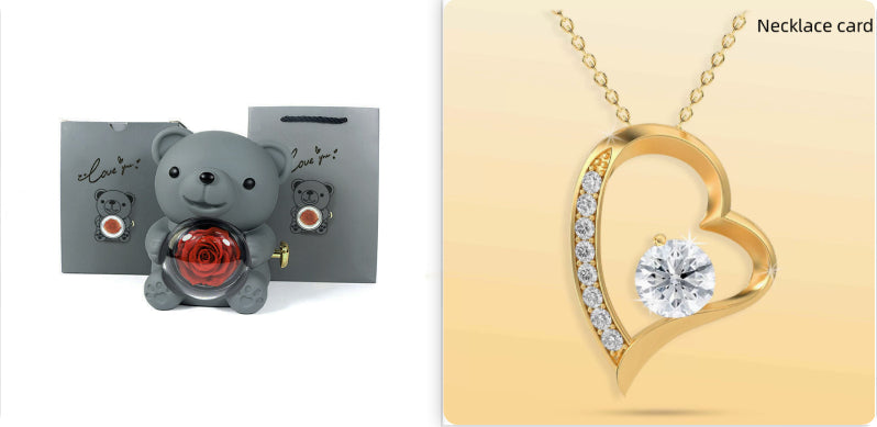 Rotating Rose Teddy Gift Box || Scroll Down For Bundle!!