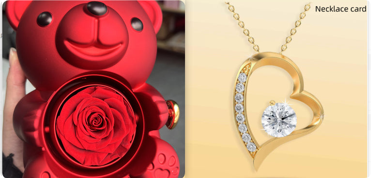 Rotating Rose Teddy Gift Box || Scroll Down For Bundle!!